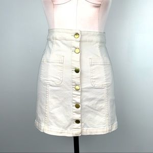 Button Up Khaki Skirt